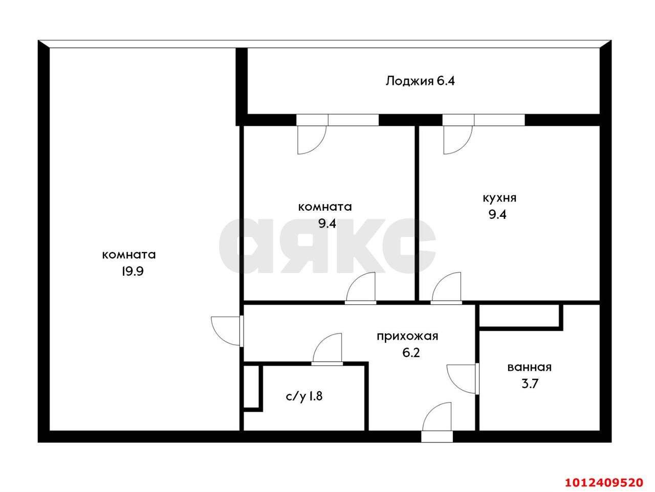 Фото №2: 2-комнатная квартира 56 м² - Краснодар, жилой комплекс Самолёт-2, ул. Западный Обход, 57