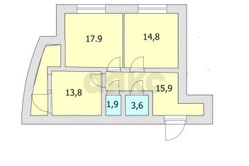 Фото №5: 2-комнатная квартира 67 м² - Краснодар, мкр. жилой комплекс Янтарный 2, ул. Ковалёва, 48