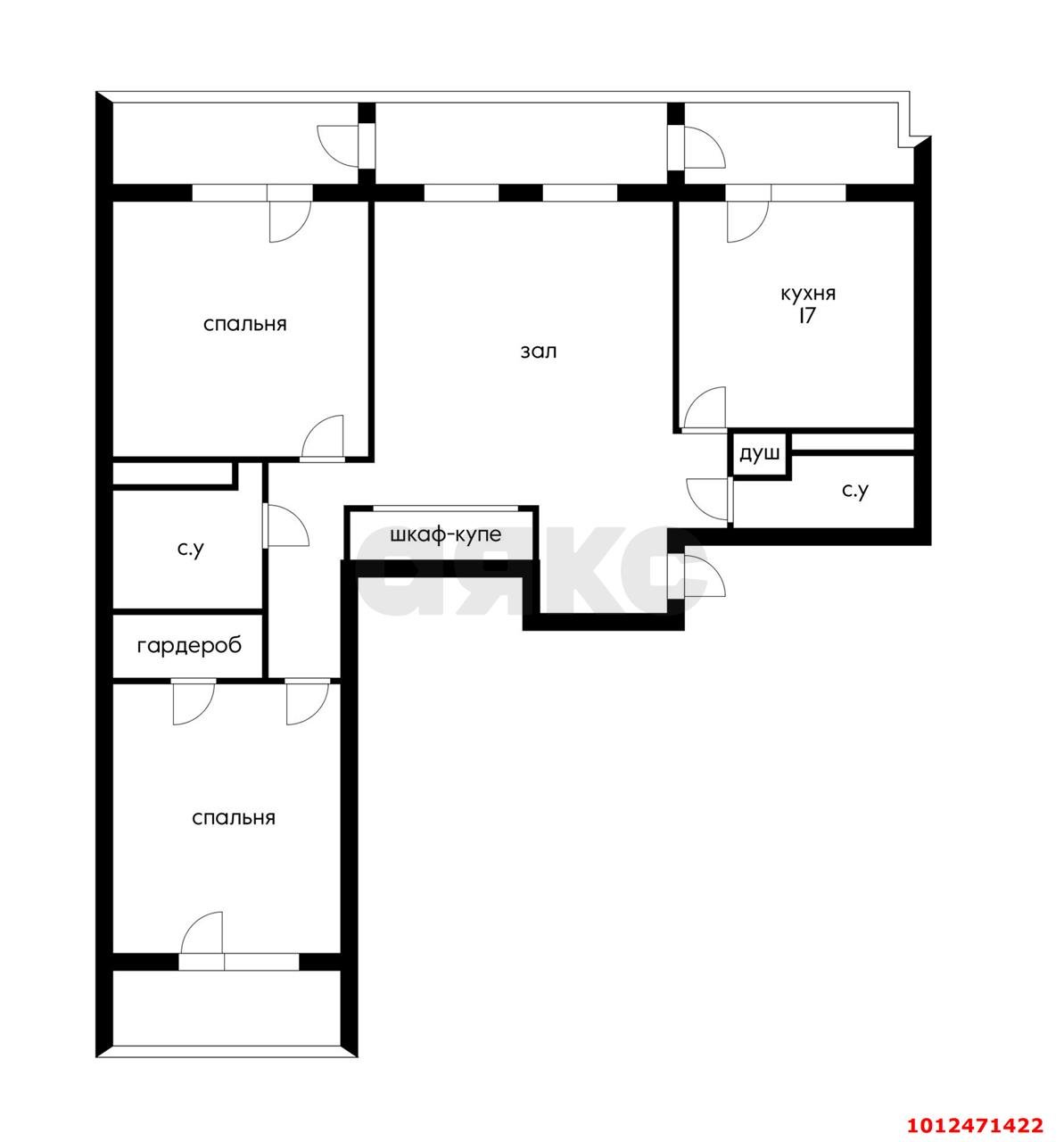 Фото №12: 3-комнатная квартира 122 м² - Краснодар, Центральный, ул. Будённого, 129