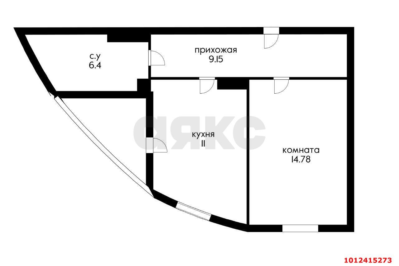 Фото №13: 1-комнатная квартира 45 м² - Краснодар, жилой комплекс Фонтаны, ул. Воронежская, 47/11