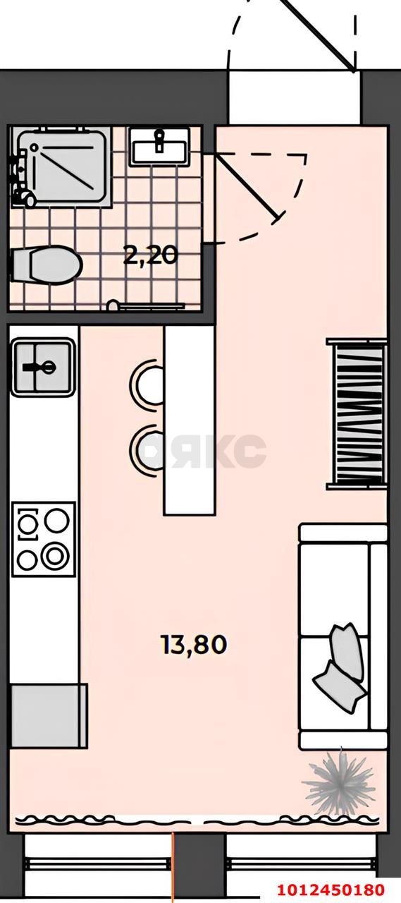 Фото №10: Студия 16 м² - Яблоновский, ул. Связи, 9