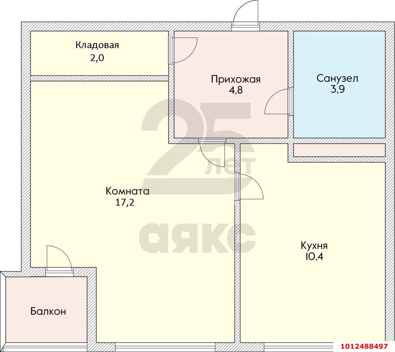 Фото №14: 1-комнатная квартира 40 м² - Краснодар, жилой комплекс Европа-Сити, ул. Византийская, 2