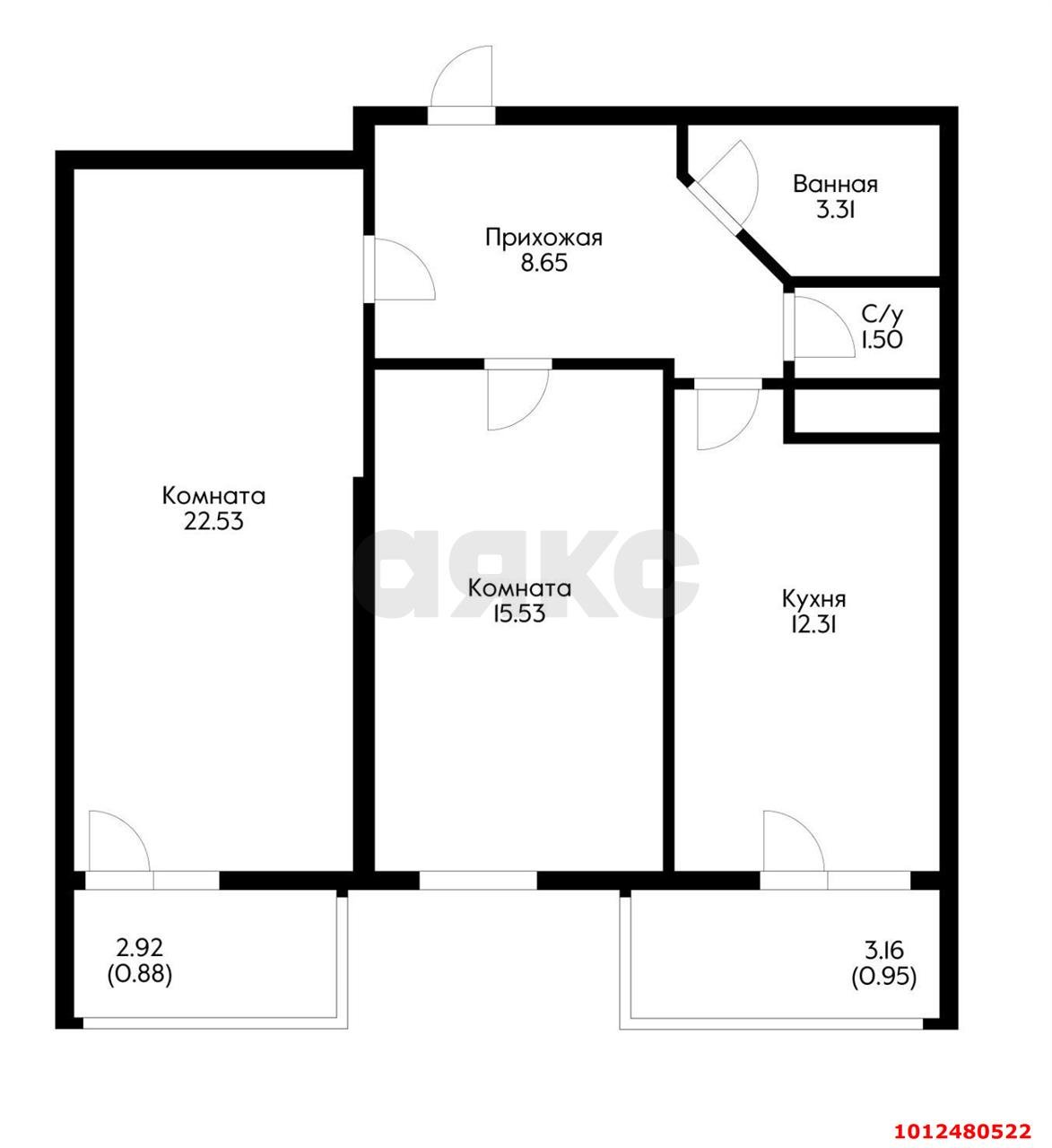 Фото №5: 2-комнатная квартира 70 м² - Краснодар, жилой комплекс Три Кита, ул. Московская, 131к2