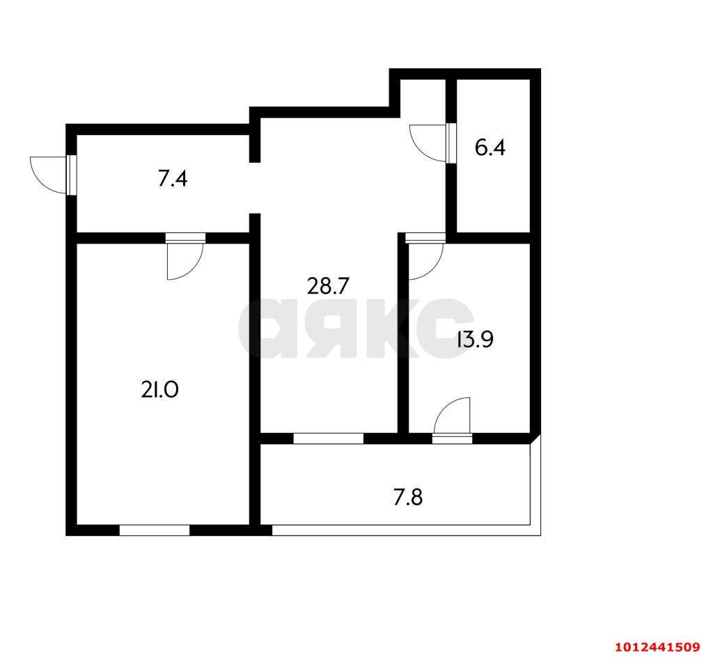 Фото №15: 2-комнатная квартира 77 м² - Краснодар, Восточно-Кругликовский, ул. Черкасская, 113