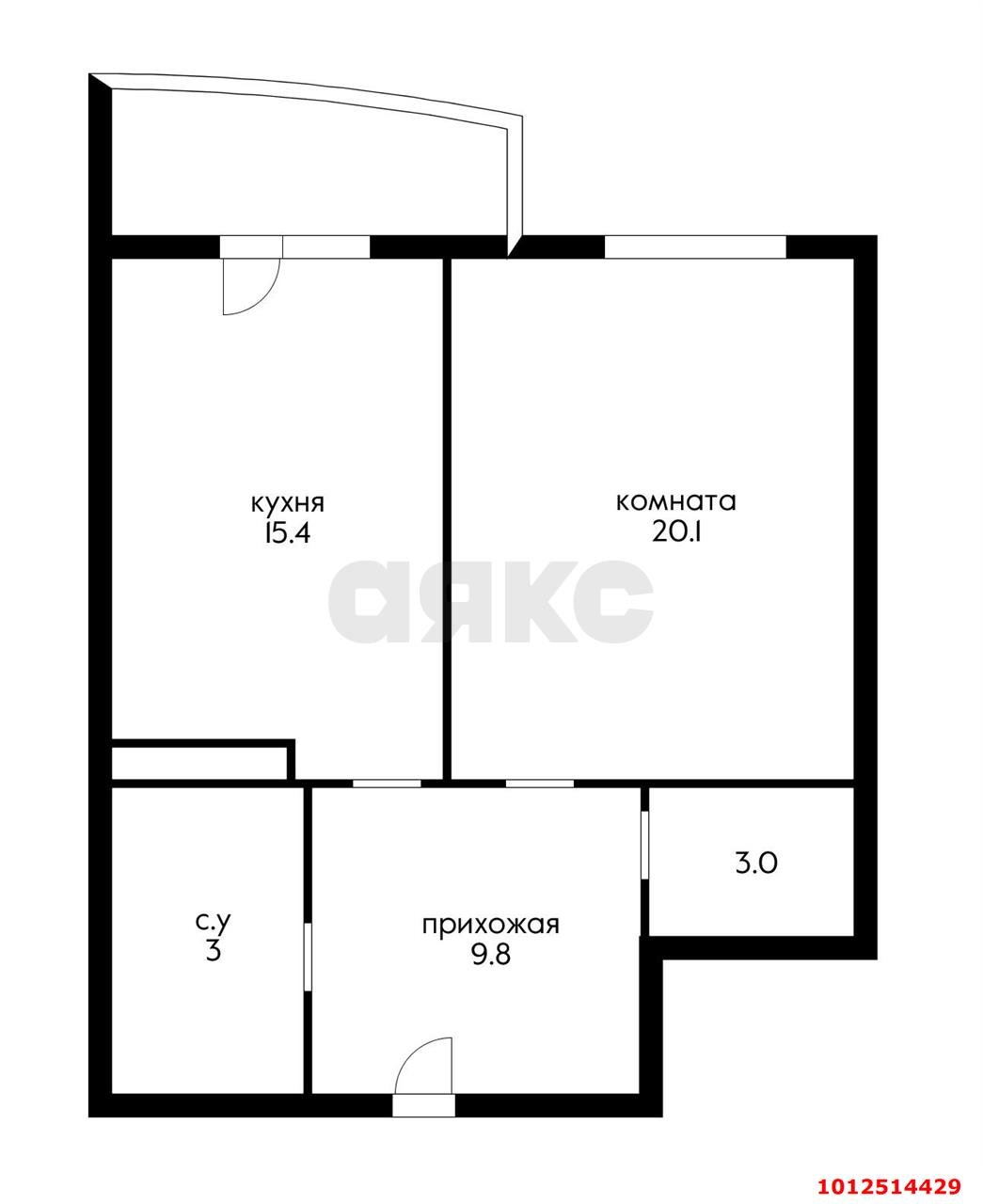 Фото №15: 1-комнатная квартира 57 м² - Краснодар, Юбилейный, ул. Думенко, 21/1