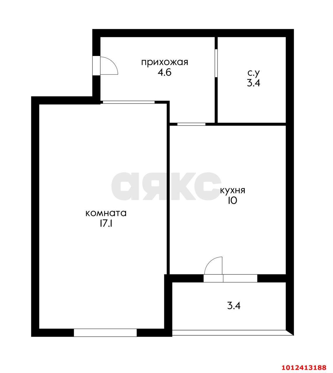 Фото №9: 1-комнатная квартира 38 м² - Краснодар, Калинино, пер. Корчагинский, 3