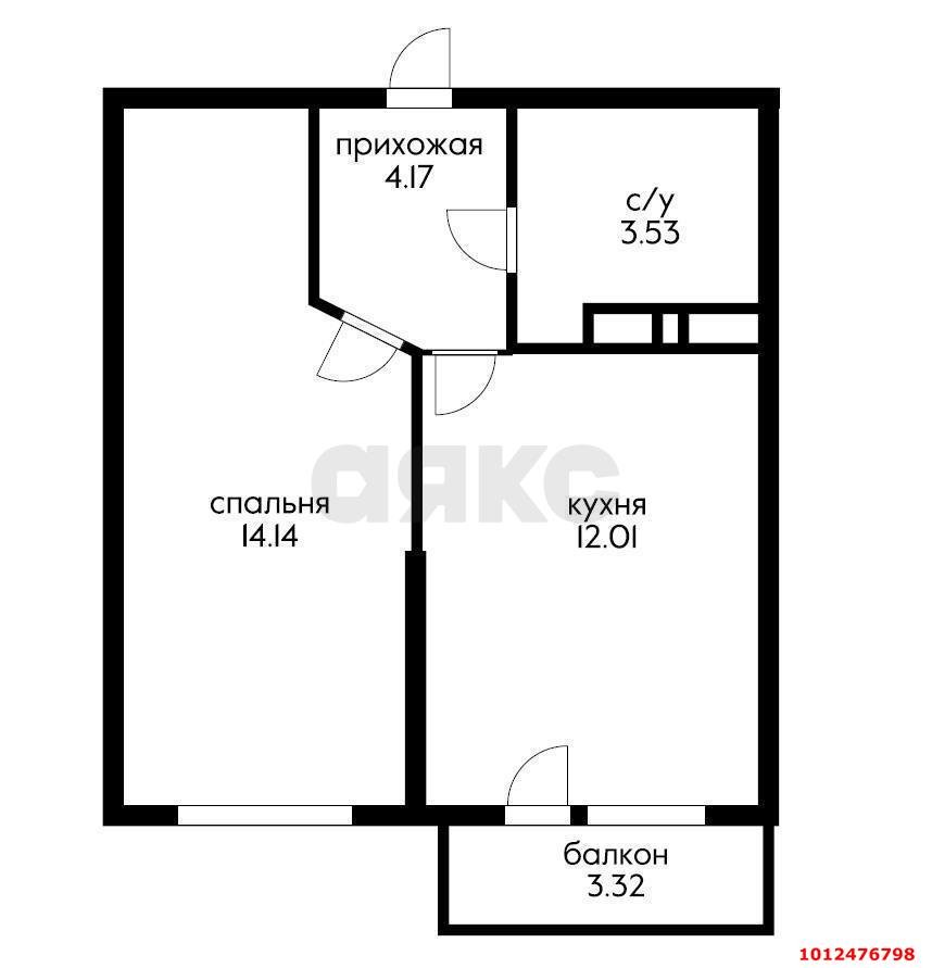 Фото №10: 1-комнатная квартира 35 м² - Краснодар, жилой комплекс Облака, ул. имени Генерала Корнилова, 9А