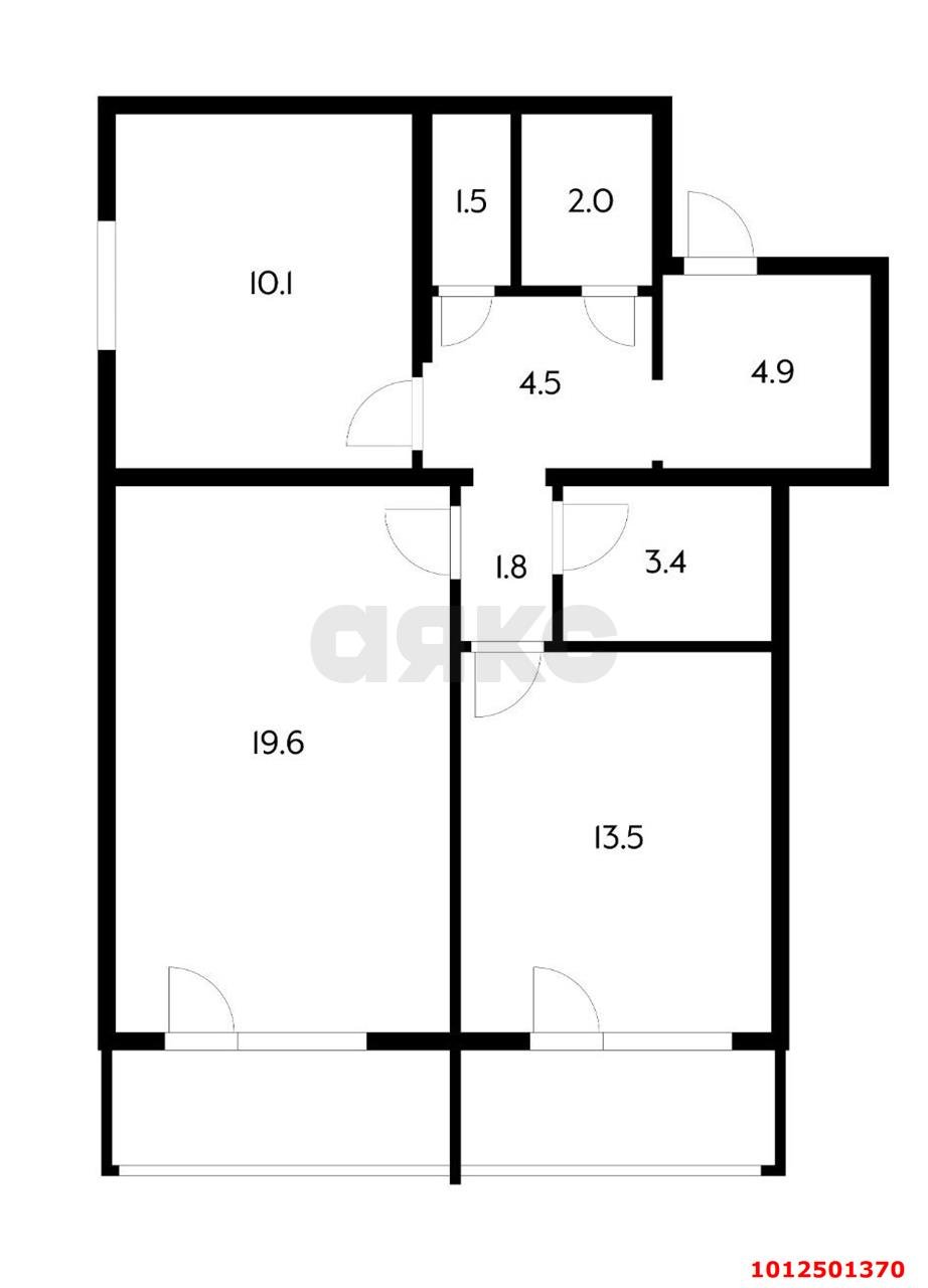 Фото №18: 2-комнатная квартира 65 м² - Краснодар, Московский, ул. им. Байбакова Н.К., 12