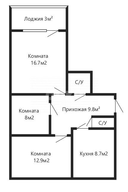 Фото №24: 3-комнатная квартира 78&nbsp;м², 1/5&nbsp;эт. - Геленджик, ул. Горького, 31