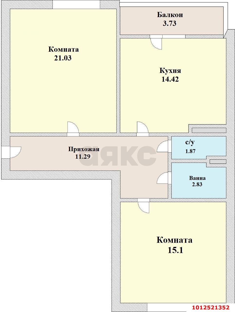 Фото №14: 2-комнатная квартира 66 м² - Краснодар, Пашковский, ул. Лавочкина, 17