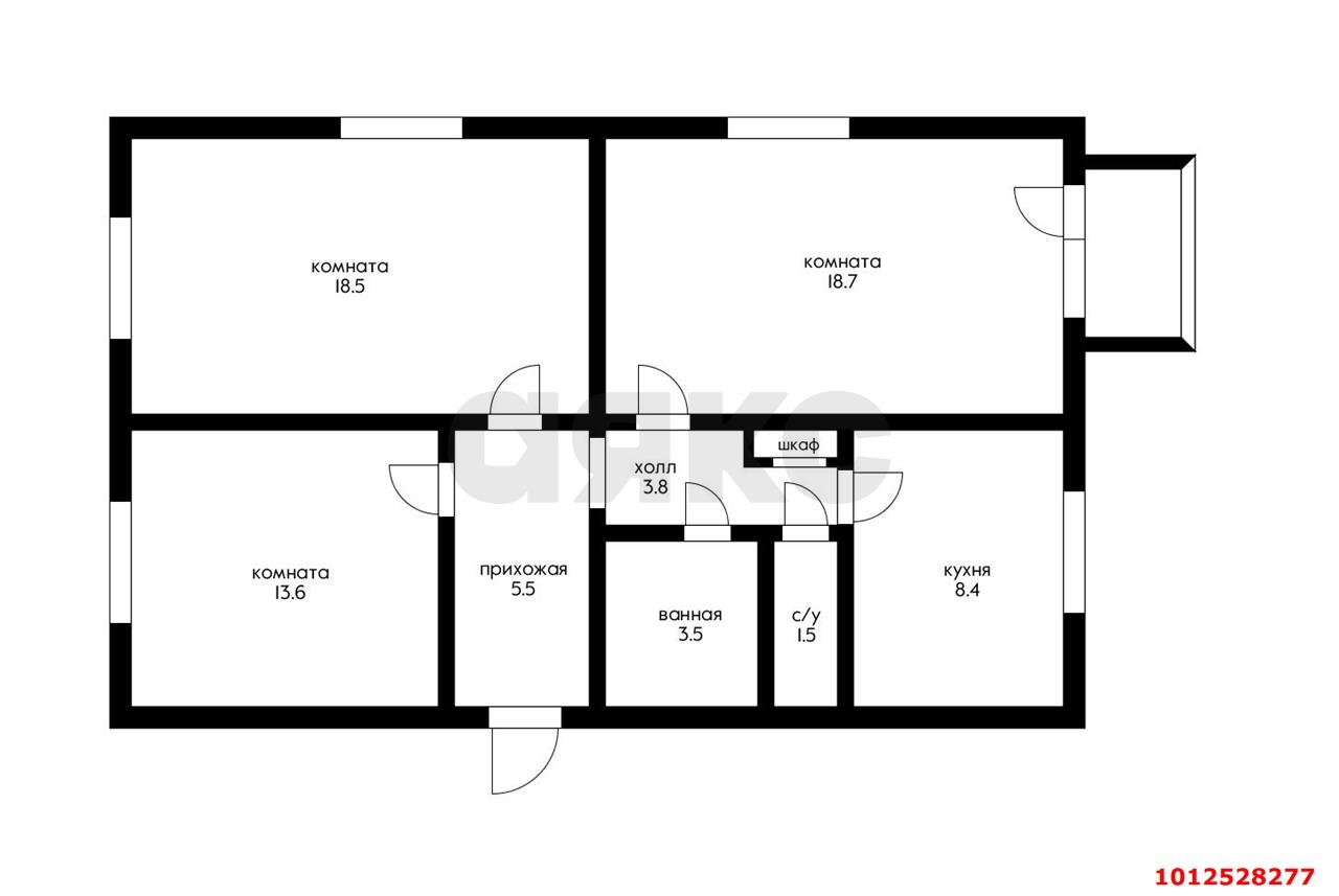 Фото №3: 3-комнатная квартира 74 м² - Краснодар, Западный внутригородской округ, ул. имени П.М. Гаврилова, 91