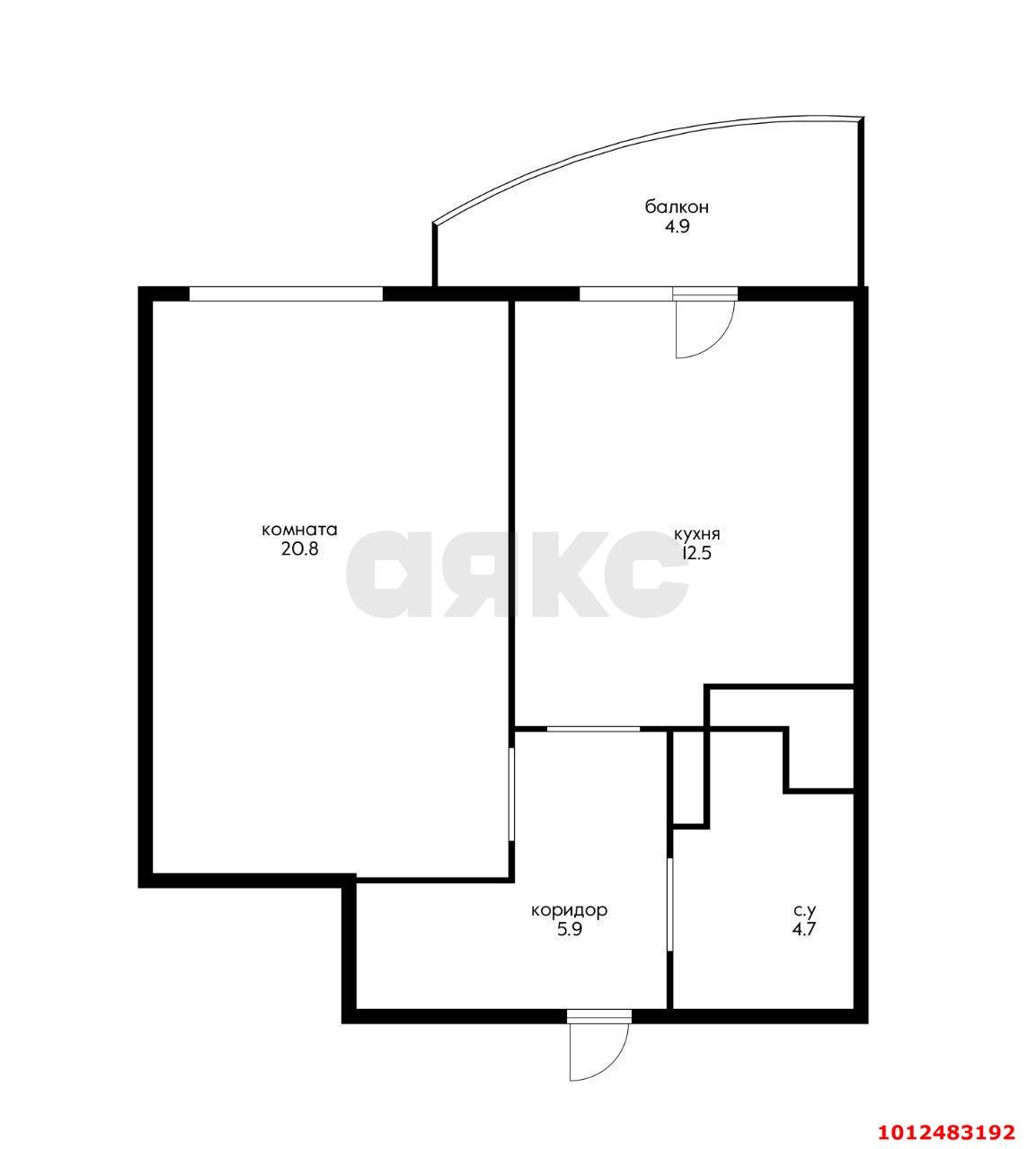 Фото №8: 1-комнатная квартира 48 м² - Краснодар, Солнечный, ул. Симиренко, 71к2