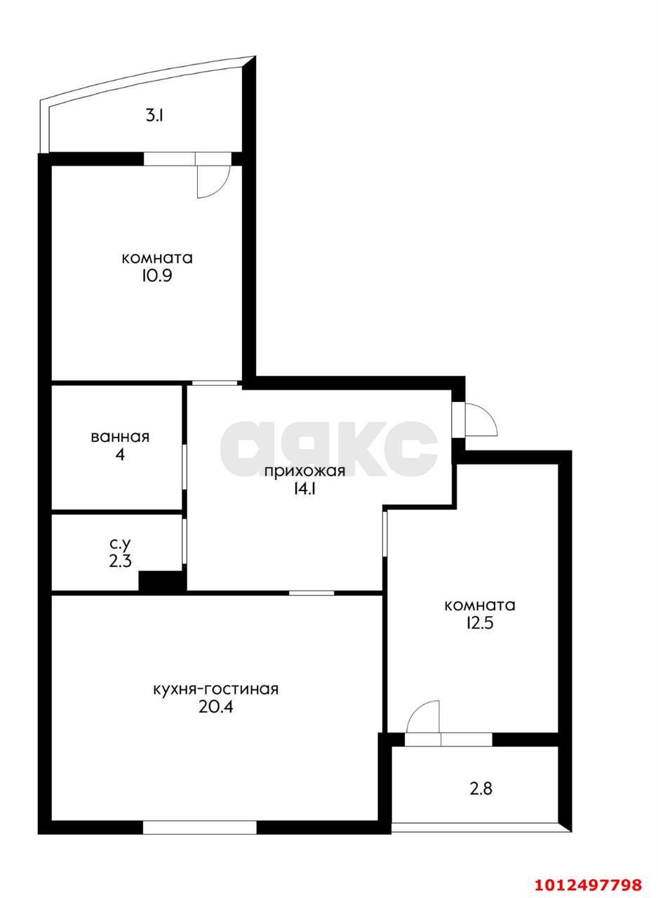 Фото №15: 2-комнатная квартира 70 м² - Краснодар, жилой комплекс Сормовский, ул. Сормовская, 202/2