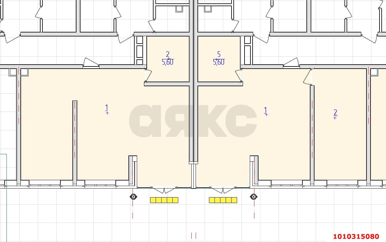 Фото №4: 2-комнатная квартира 54&nbsp;м², 1/24&nbsp;эт. - Краснодар, Прикубанский внутригородской округ, ЖК Лучший, мкр. имени Петра Метальникова, ул. Петра Метальникова, 38