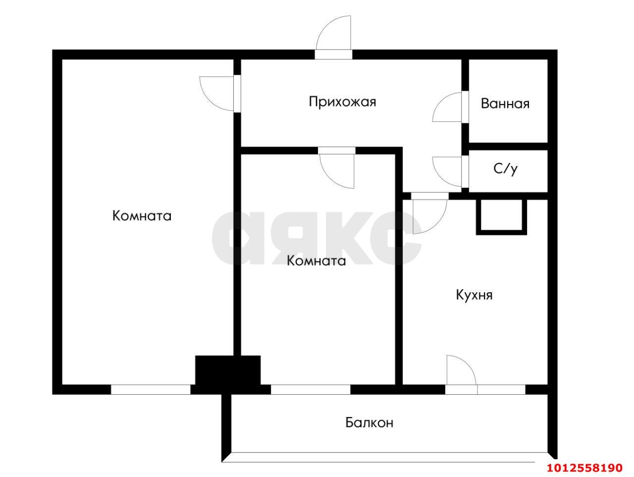 Фото №13: 2-комнатная квартира 55 м² - Краснодар, имени Петра Метальникова, ул. Петра Метальникова, 5к2