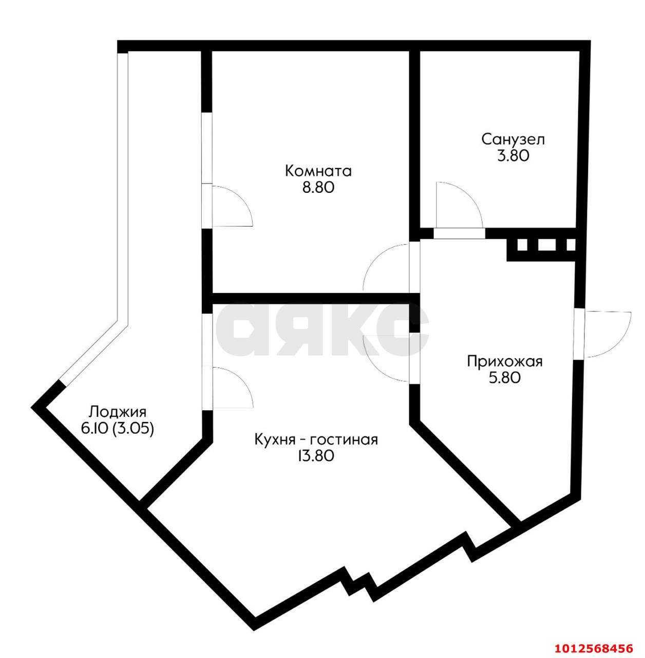 Фото №8: 1-комнатная квартира 35 м² - Южный, жилой комплекс История, ул. Казачья, 2к2