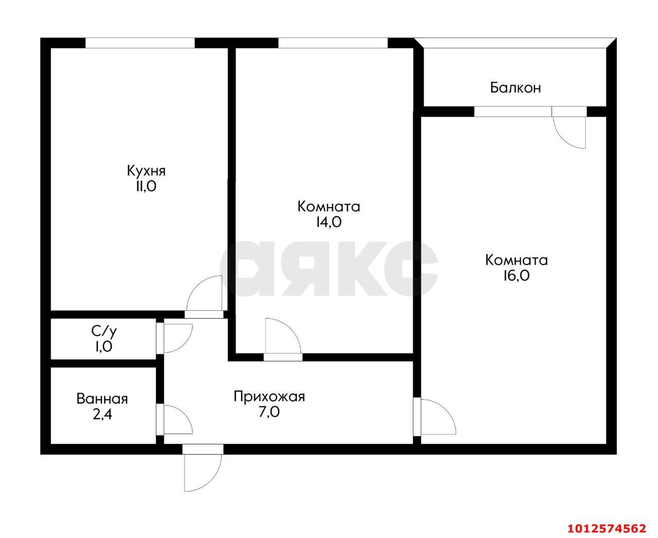 Фото №16: 2-комнатная квартира 53 м² - Краснодар, Прикубанский внутригородской округ, ул. Калужская, 21