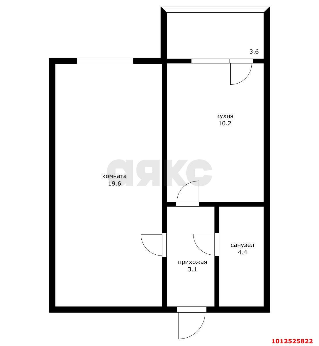 Фото №6: 1-комнатная квартира 37 м² - Краснодар, Музыкальный, ул. имени С.С. Прокофьева, 7