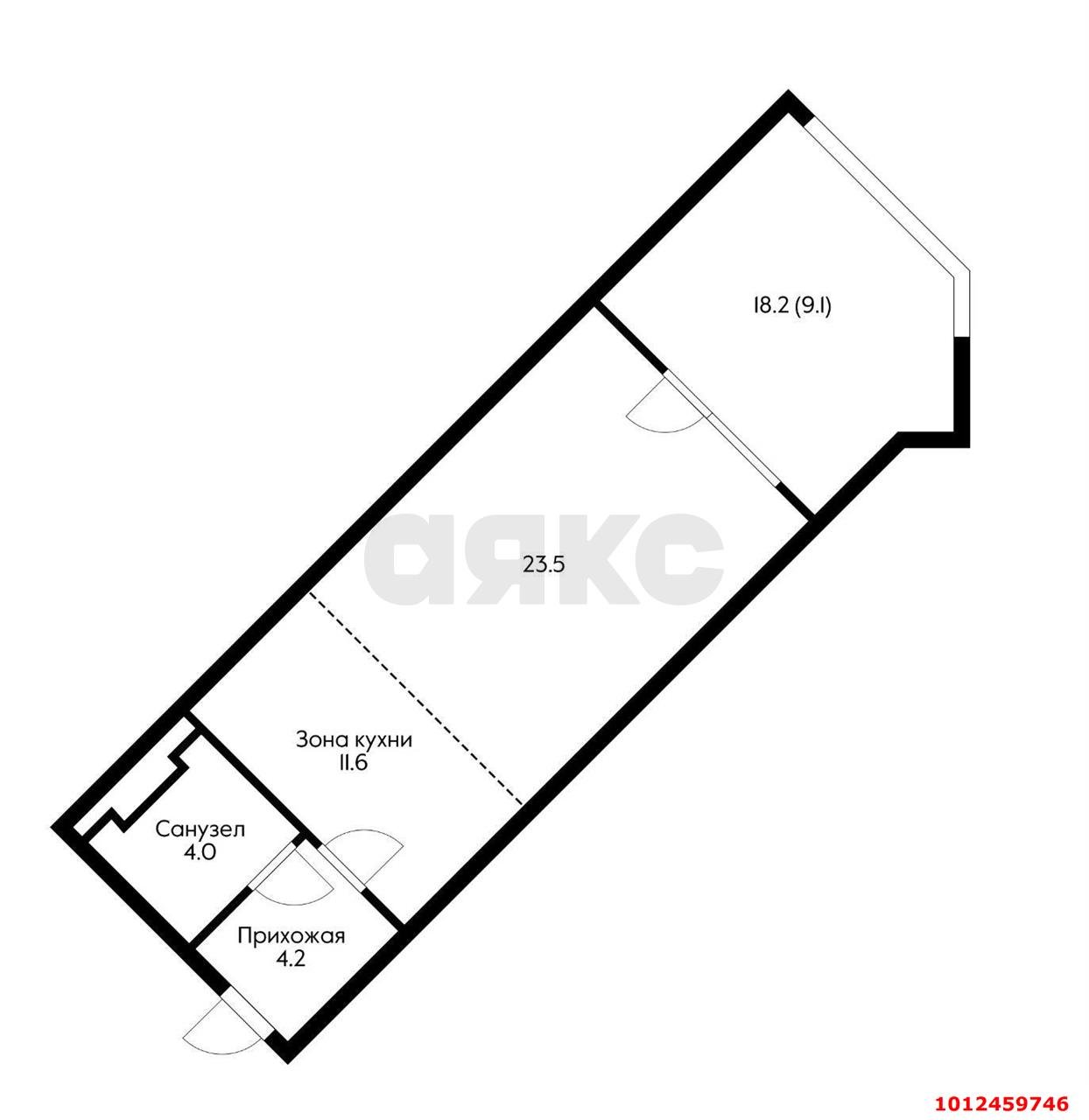 Фото №14: Студия 61&nbsp;м², 6/15&nbsp;эт. - Краснодар, Прикубанский внутригородской округ, Завод Измерительных Приборов, мкр. ЖК Девелопмент Плаза, ул. имени 40-летия Победы, 33Г