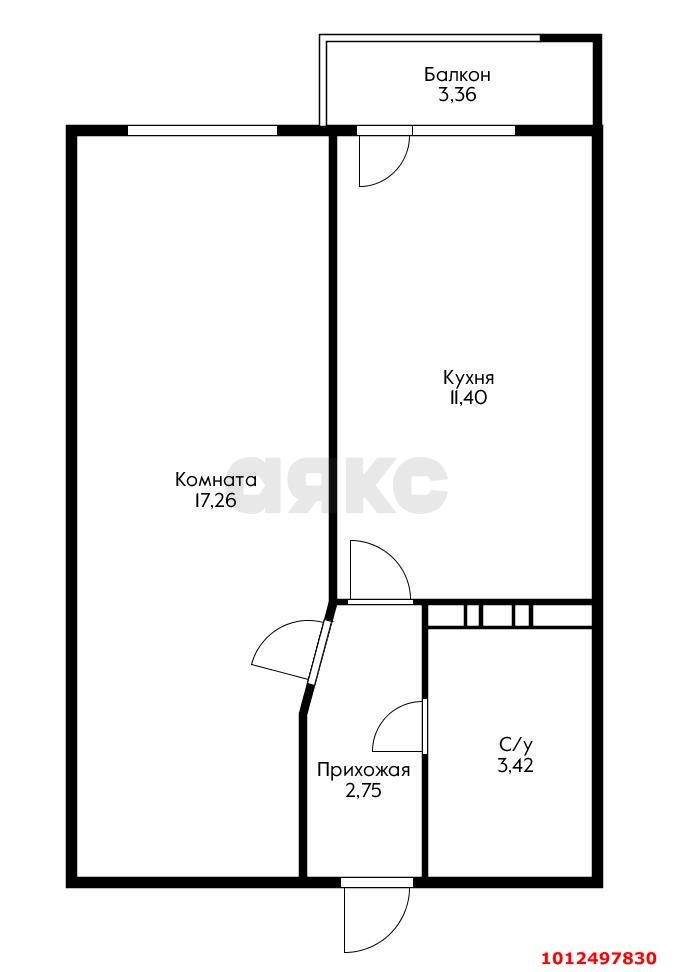Фото №10: 1-комнатная квартира 35&nbsp;м², 5/5&nbsp;эт. - Краснодар, Прикубанский внутригородской округ, мкр. жилой комплекс Краски, ул. Краеведа Соловьёва, 6