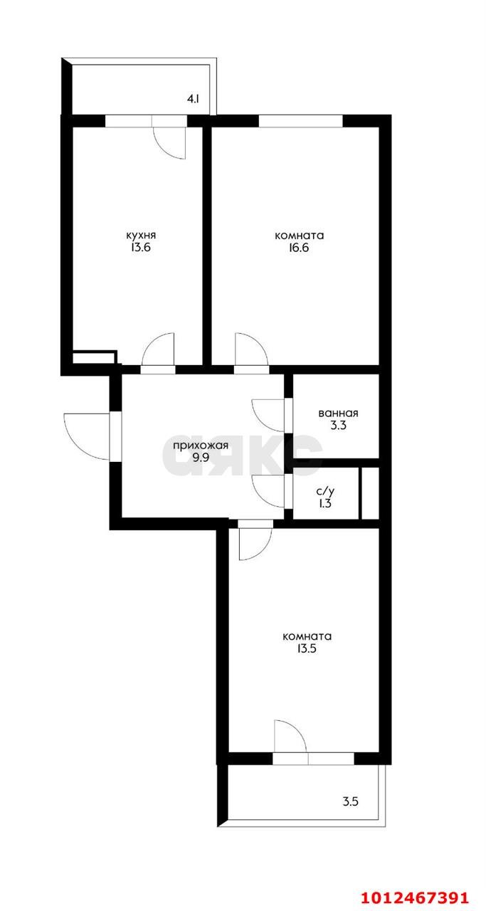 Фото №14: 2-комнатная квартира 65 м² - Краснодар, Панорама, ул. Восточно-Кругликовская, 22