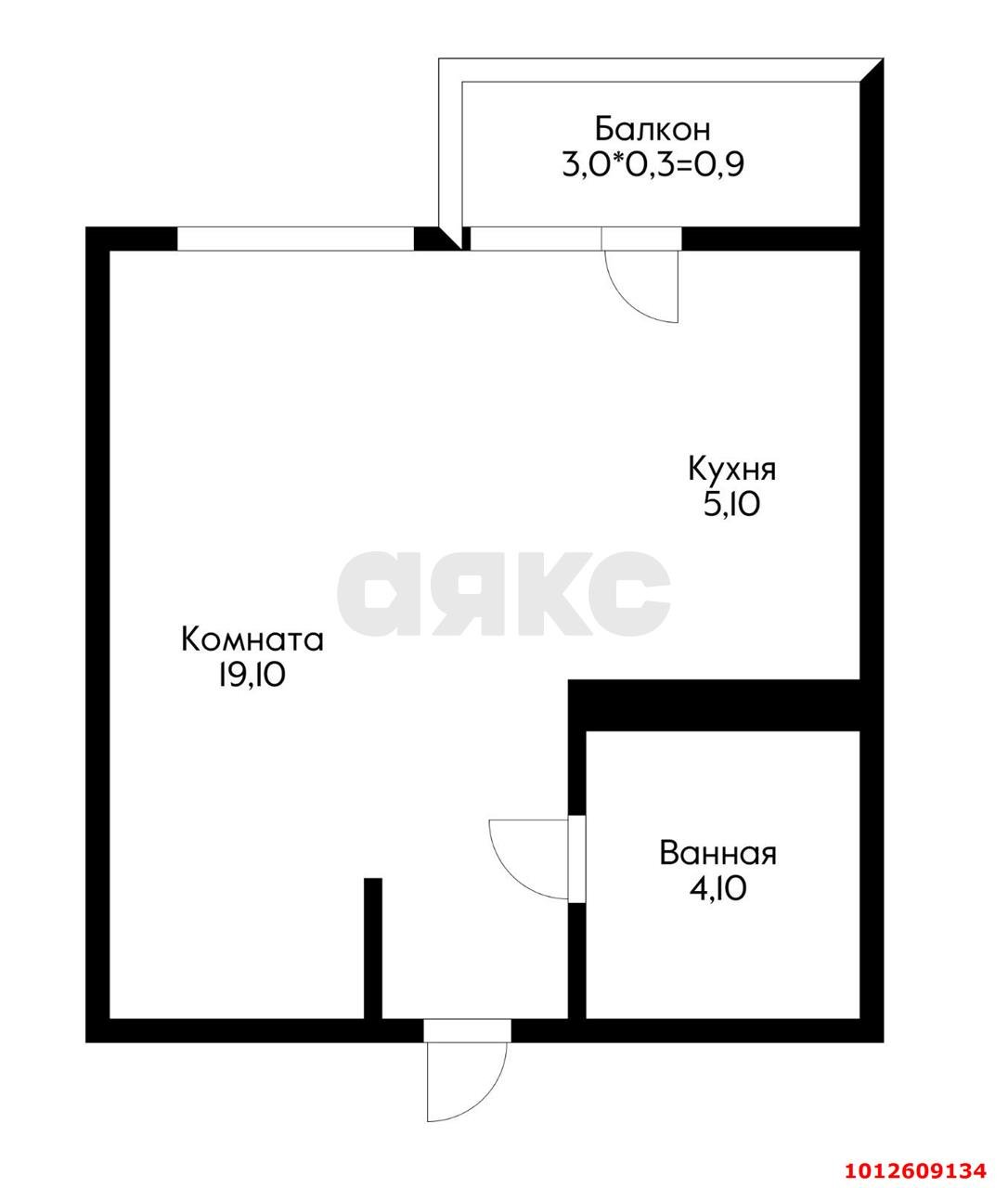 Фото №10: Студия 31 м² - Краснодар, жилой комплекс Нeo-квартал Красная Площадь, ул. им. Мурата Ахеджака, 12к1