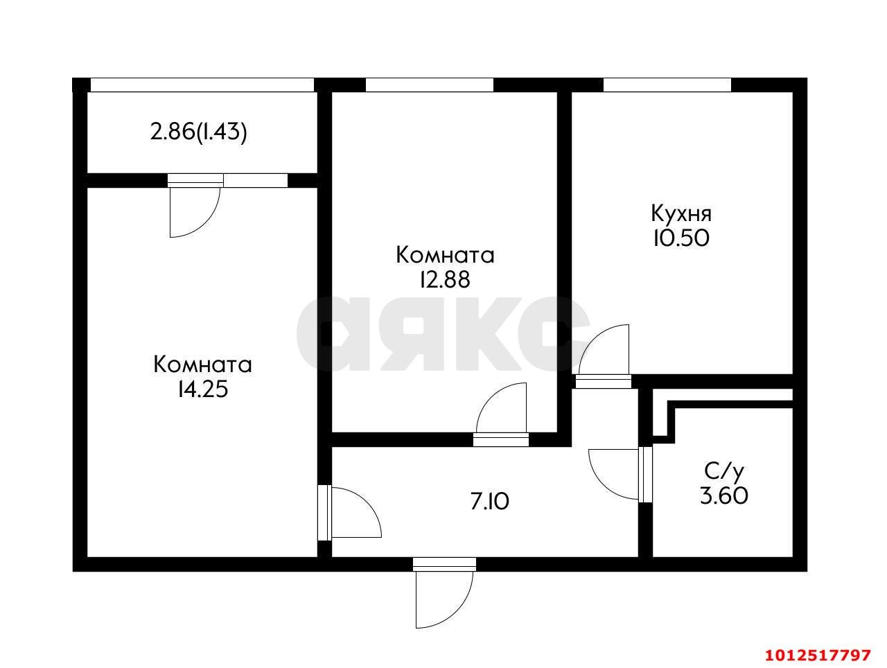 Фото №7: 2-комнатная квартира 50 м² - Краснодар, Карасунский внутригородской округ, ул. Владимира Жириновского, 1