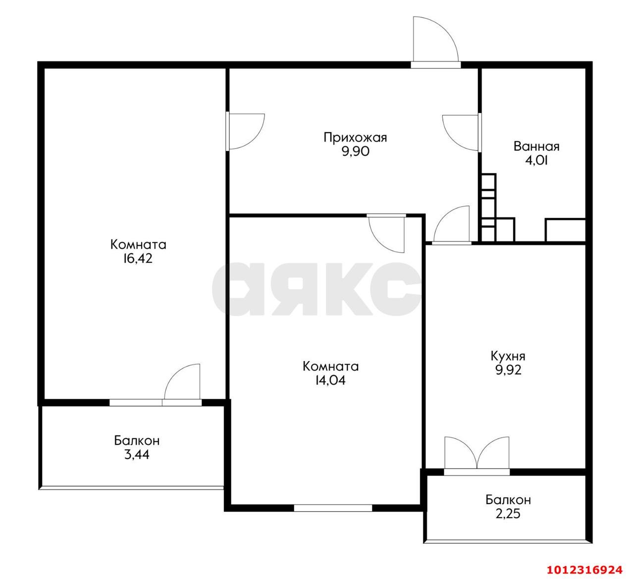 Фото №2: 2-комнатная квартира 54 м² - Краснодар, жилой комплекс Семейный Парк, ул. Душистая, 60к1