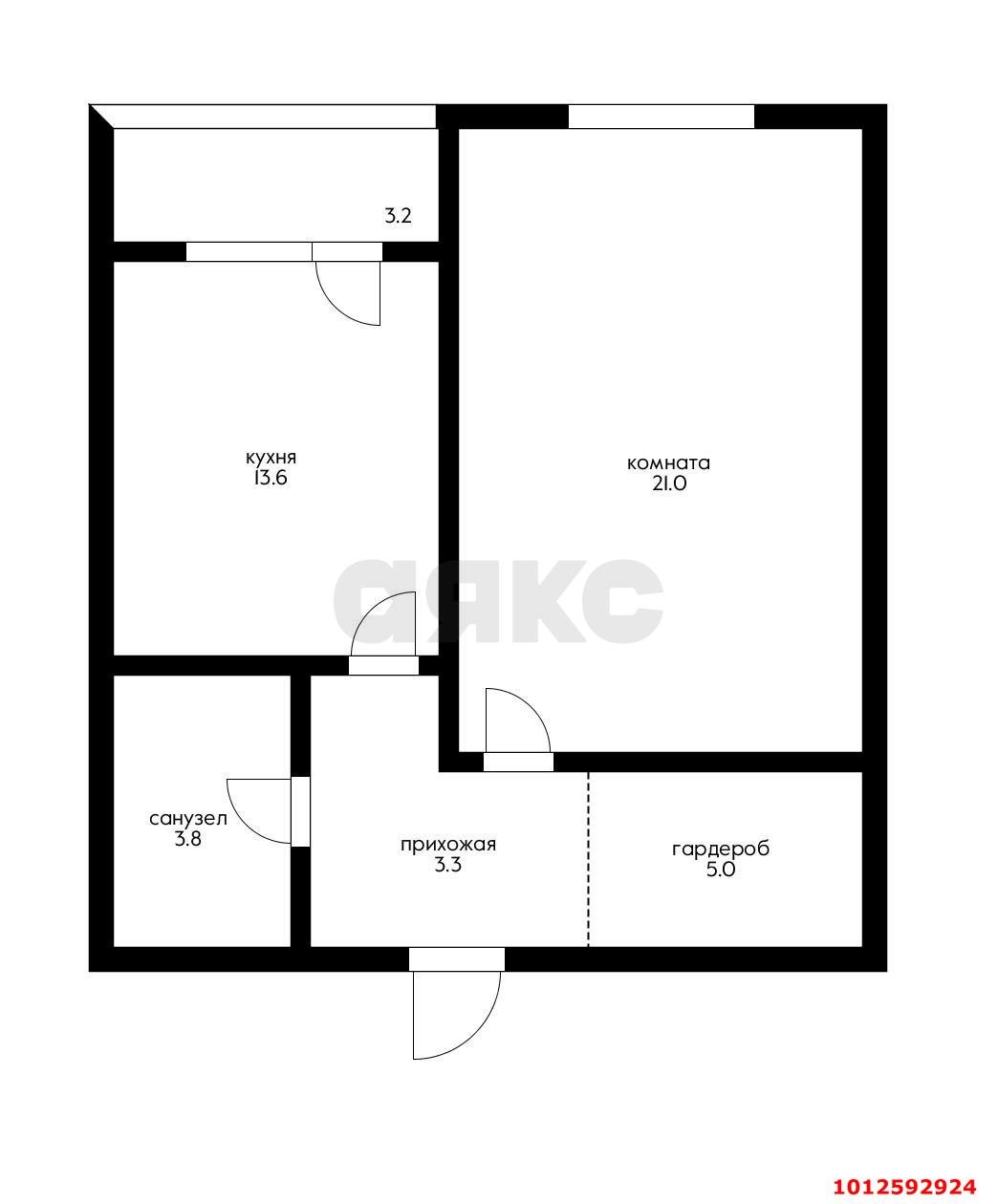 Фото №14: 1-комнатная квартира 46 м² - Краснодар, Центральный, ул. Фабричная, 10