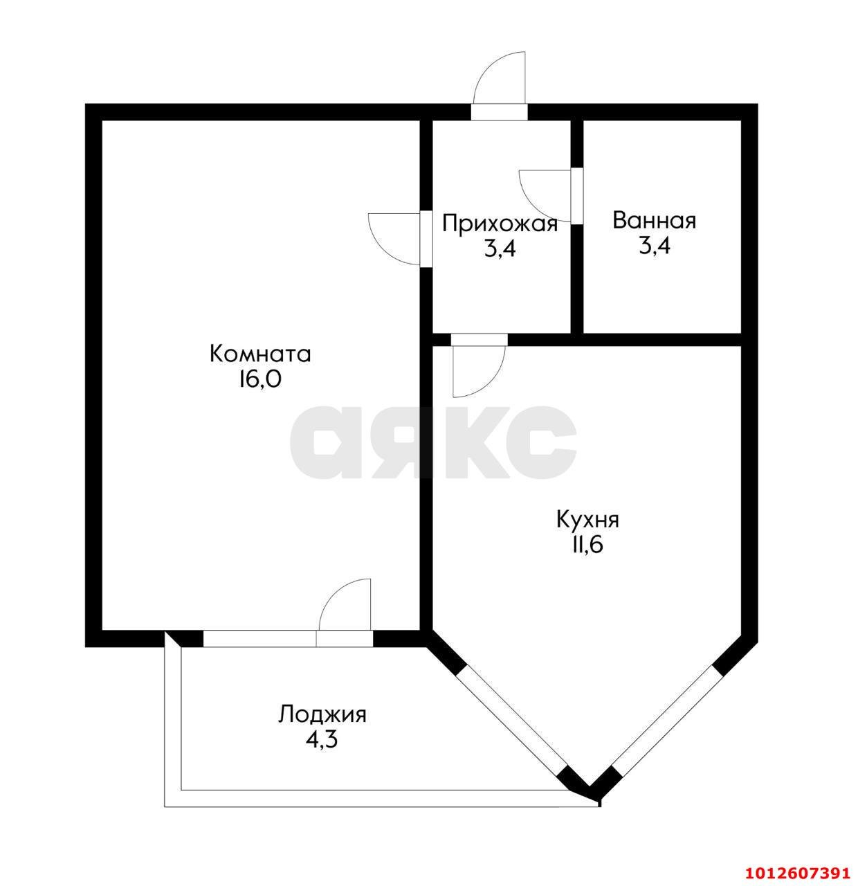 Фото №19: 1-комнатная квартира 34 м² - Краснодар, Славянский, ул. Заполярная, 35к3