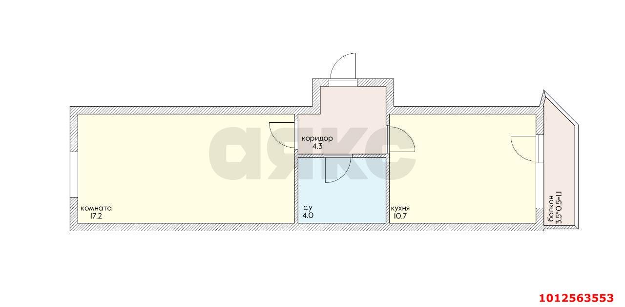 Фото №3: 1-комнатная квартира 40 м² - Краснодар, Молодёжный, ул. Дубравная, 1