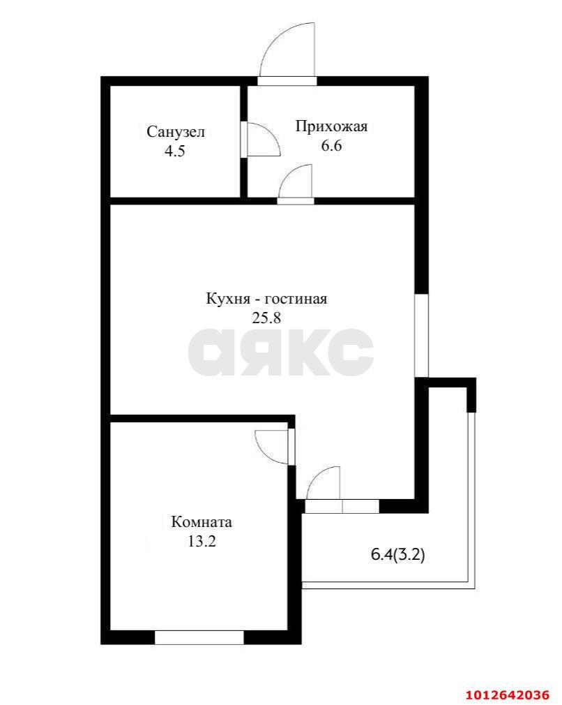 Фото №5: 1-комнатная квартира 56 м² - Краснодар, Новознаменский, ул. Войсковая, 4к6