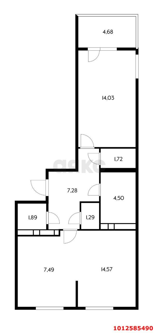 Фото №2: 2-комнатная квартира 55 м² - Краснодар, жилой комплекс Нeo-квартал Красная Площадь, ул. Конгрессная, 19/3