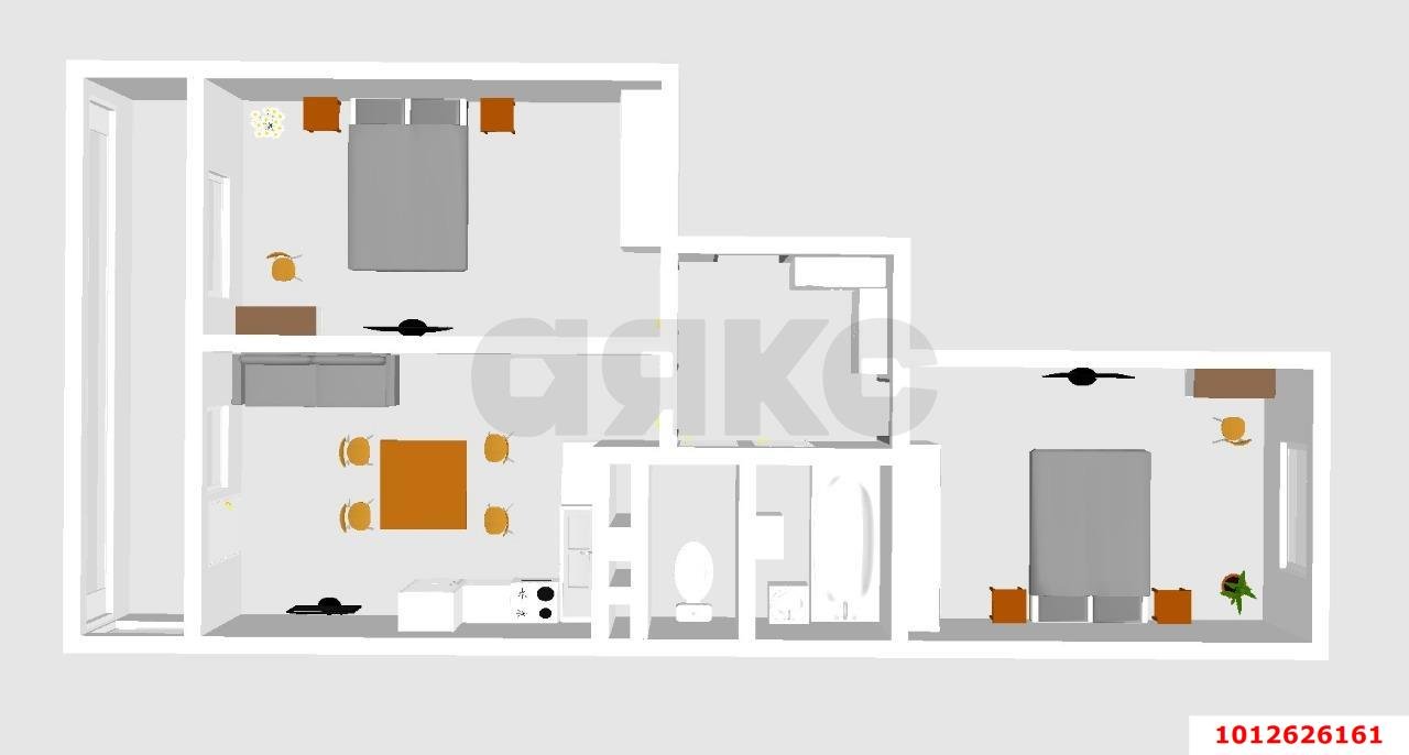 Фото №9: 2-комнатная квартира 63 м² - Краснодар, жилой комплекс Айвазовский, 