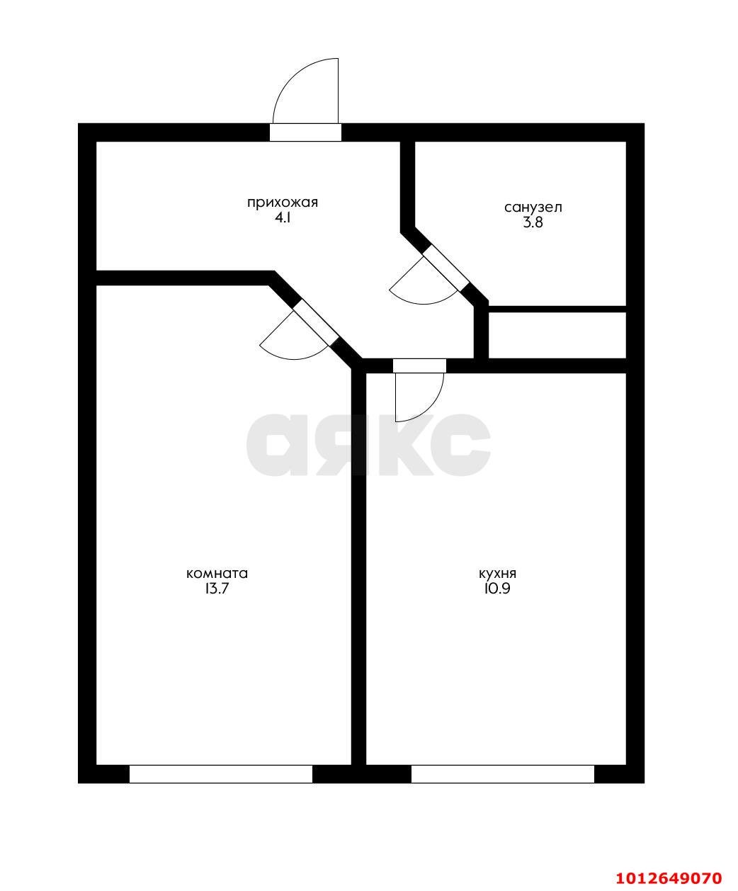 Фото №14: 1-комнатная квартира 34 м² - Яблоновский, ул. Шоссейная, 69/1к5