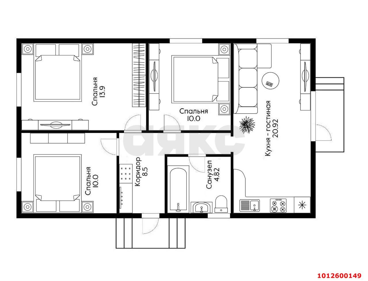 Фото №5: Дом 72 м² + 3 сот. - Южный, коттеджный  Южная столица, ул. Белореченская