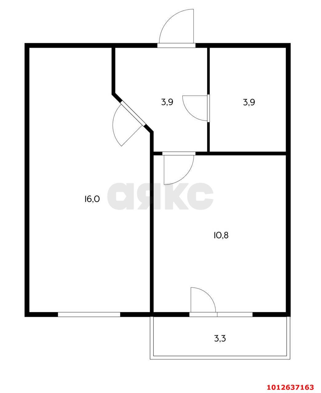 Фото №2: 1-комнатная квартира 35 м² - Новая Адыгея, жилой комплекс Мега, ул. Бжегокайская, 90/3к2