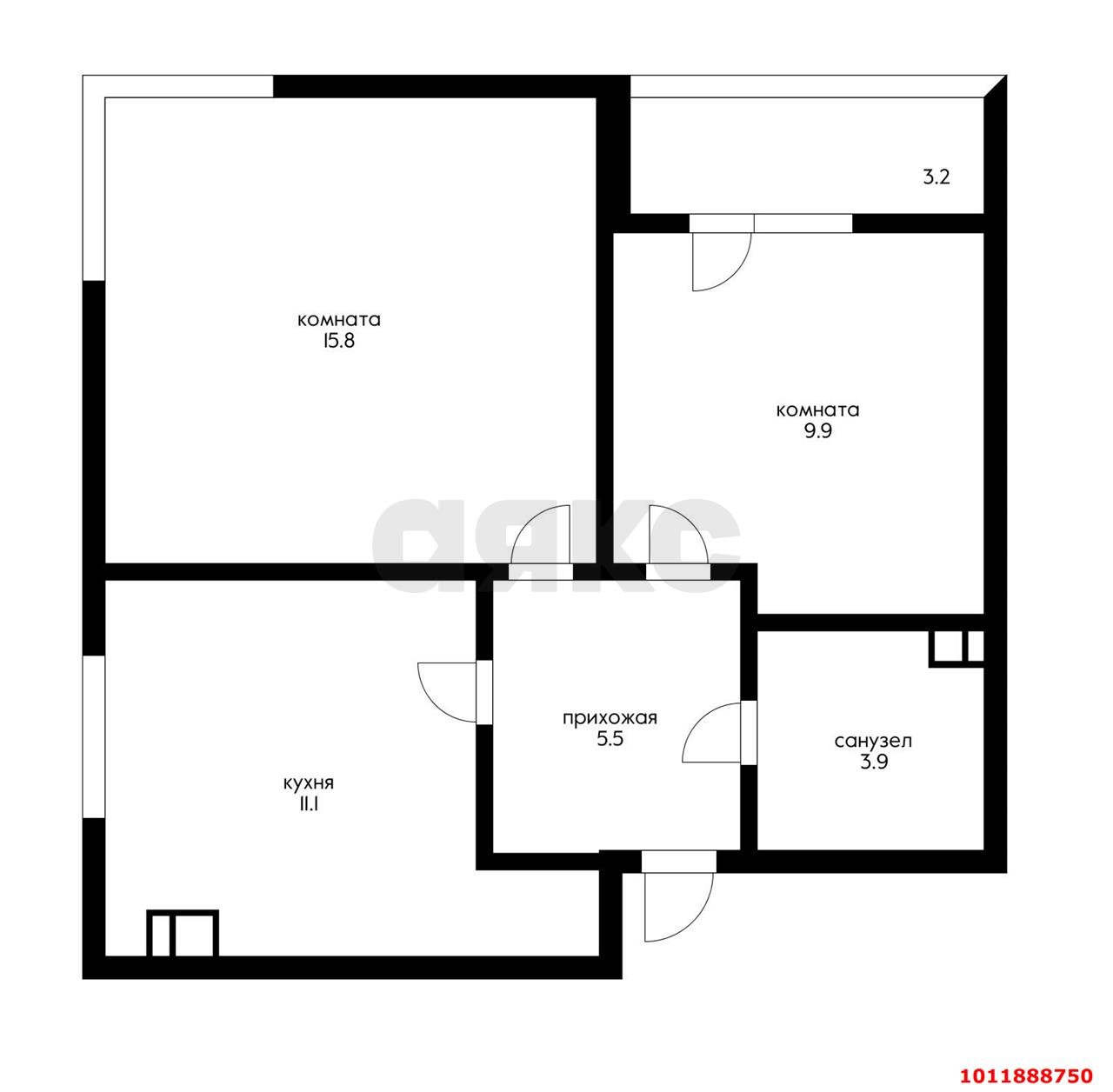 Фото №9: 2-комнатная квартира 50 м² - Краснодар, жилой комплекс Самолёт-3, ул. Ивана Беличенко, 85