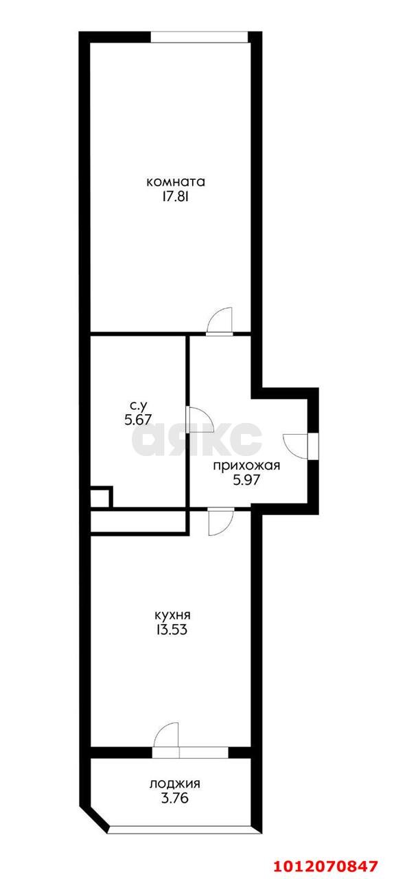 Фото №11: 1-комнатная квартира 45 м² - Краснодар, жилой комплекс Лучший, ул. Ростовское шоссе, 30/6