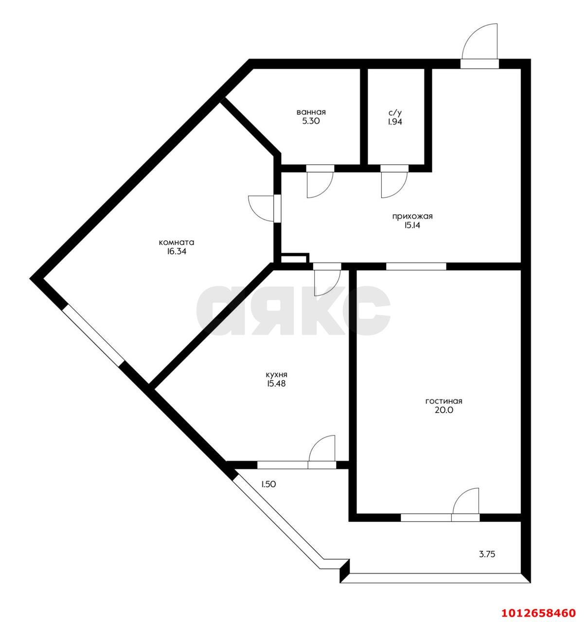 Фото №14: 2-комнатная квартира 74 м² - Краснодар, Восточно-Кругликовский, ул. имени 40-летия Победы, 117