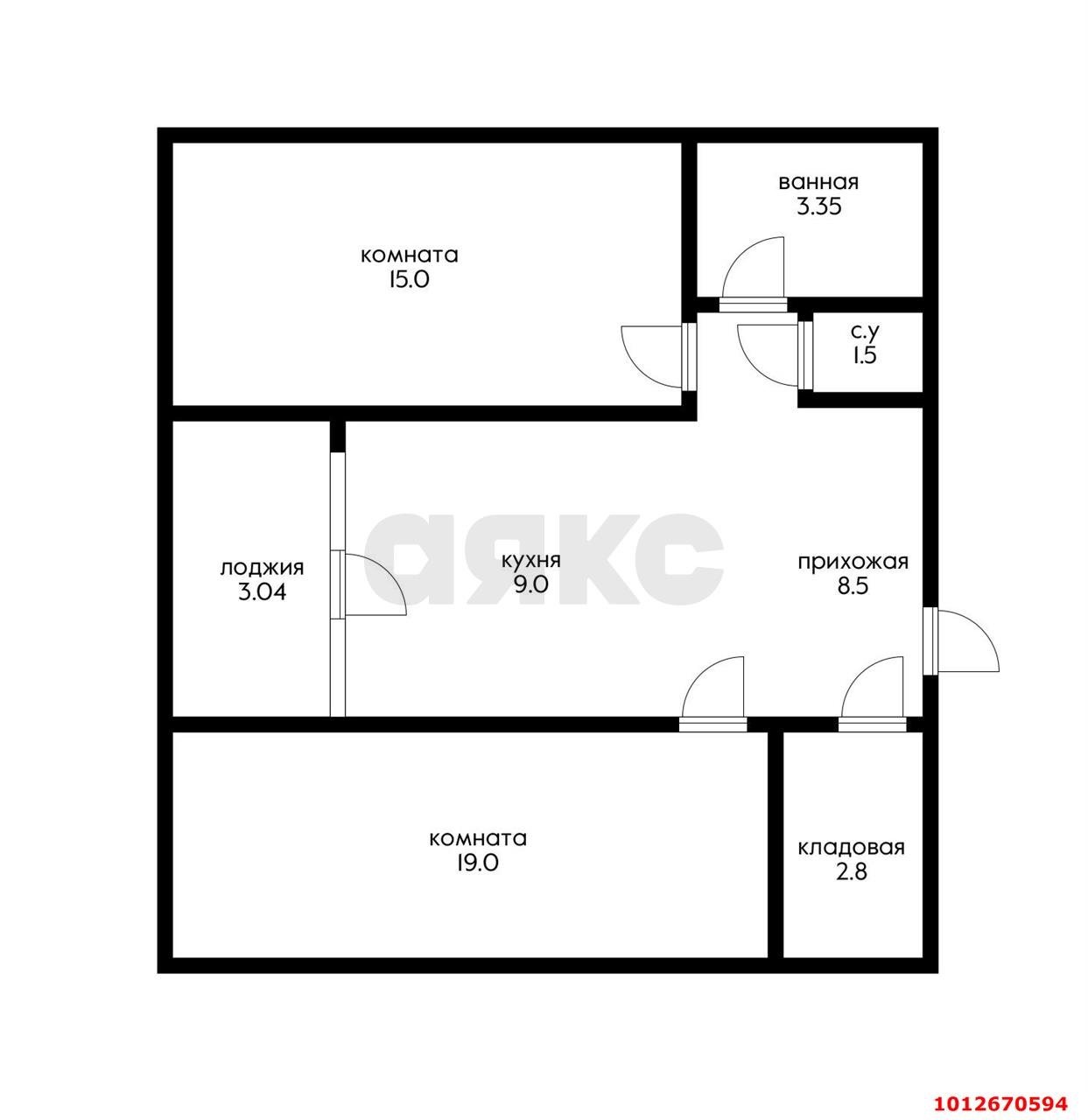 Фото №13: 2-комнатная квартира 61 м² - Краснодар, Солнечный, ул. Симиренко, 45