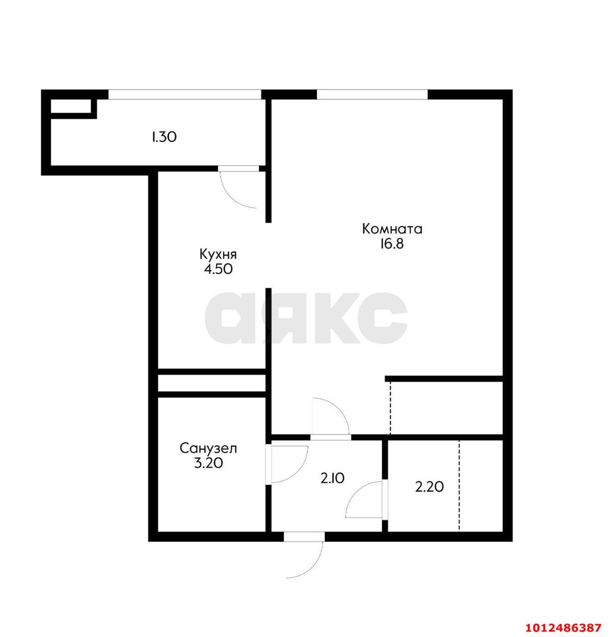 Фото №8: Студия 28 м² - Краснодар, жилой комплекс Абрикос, 