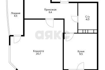 Фото №4: 1-комнатная квартира 49 м² - Краснодар, ж/м Пашковский, ул. Криничная, 128