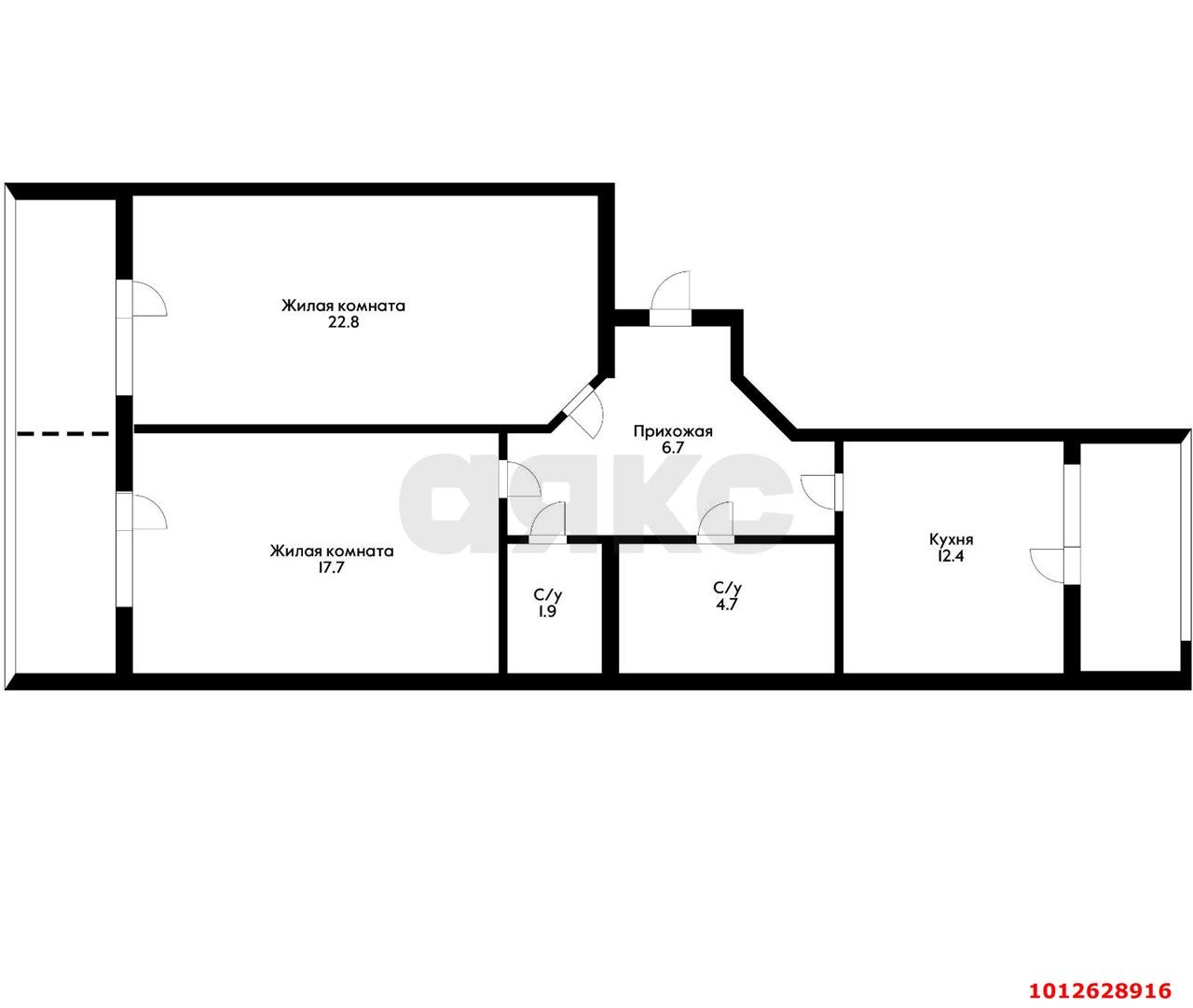 Фото №7: 2-комнатная квартира 70 м² - Краснодар, Музыкальный, ул. имени Мусоргского М.П., 3