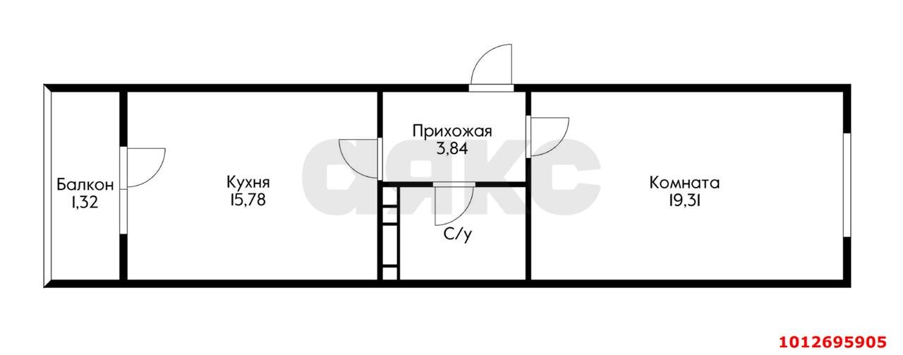 Фото №2: 1-комнатная квартира 46 м² - Краснодар, Камвольно-суконный Комбинат, ул. Магистральная, 11к4