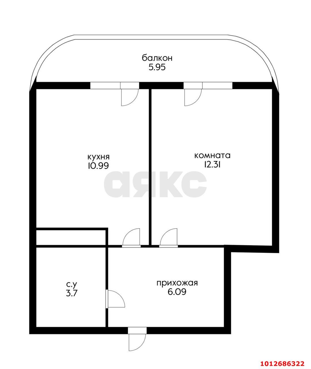 Фото №12: 1-комнатная квартира 40 м² - Краснодар, жилой комплекс Фонтаны, ул. Воронежская, 47/10