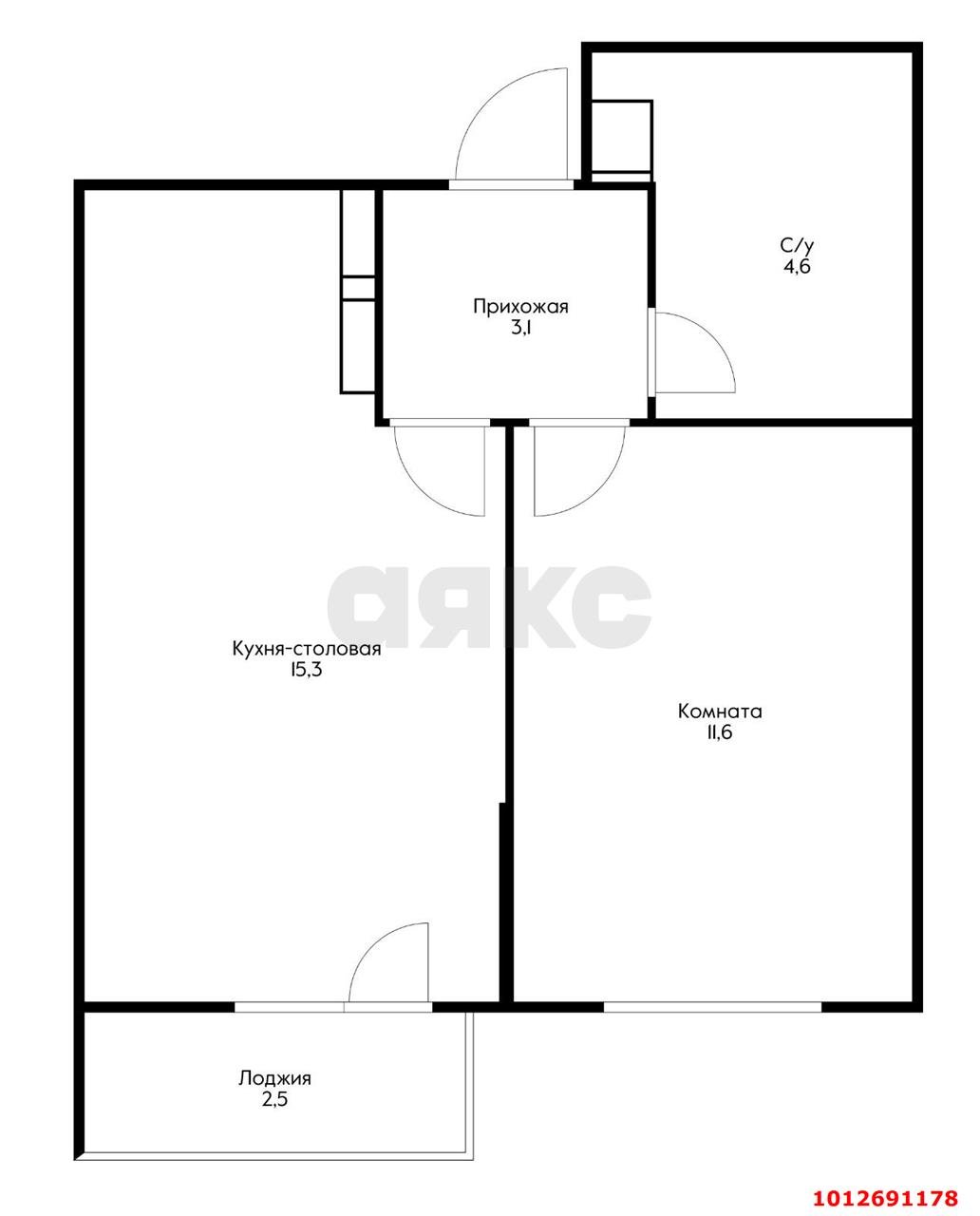 Фото №2: 1-комнатная квартира 35 м² - Краснодар, Прикубанский внутригородской округ, ул. Почтовое отделение 73