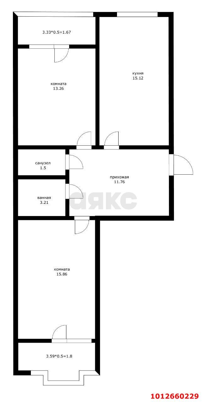 Фото №19: 2-комнатная квартира 60 м² - Краснодар, Школьный, ул. Школьная, 1