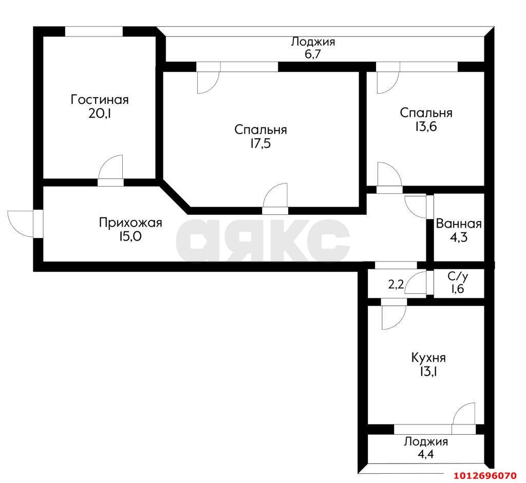 Фото №12: 3-комнатная квартира 98 м² - Краснодар, жилой комплекс Форт Карасун, ул. Сормовская, 208