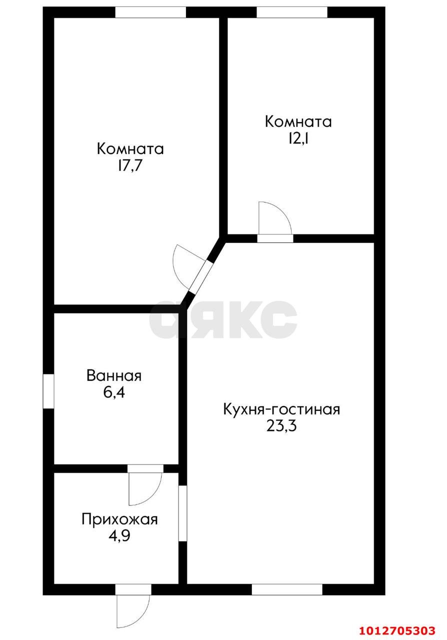Фото №14: Дом 64&nbsp;м² + 3.3&nbsp;сот., 1&nbsp;эт. - Связист, мкр. Прикубанский внутригородской округ, ул. Майская, 93